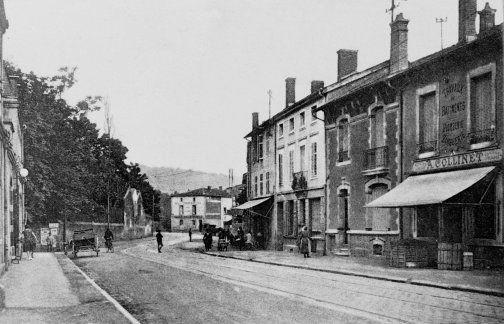 Rue de Metz au début des années 1900 (photograhie noir et blanc : Edit. A. Gobert)